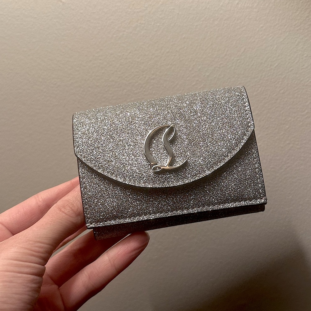 CHRISTIAN LOUBOUTIN glitter wallet